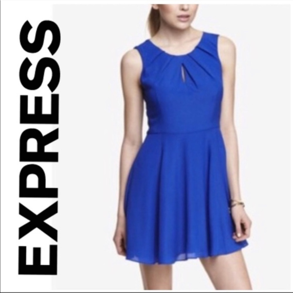 Royal Blue Express Keyhole Dress